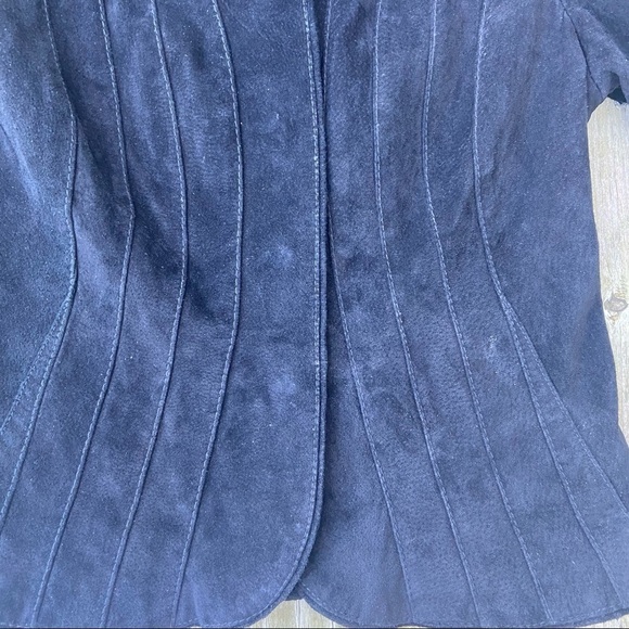 Doma Black Leather Pleated Jacket Riding Western S - Picture 2 of 10